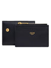 Triomphe Compact Shiny Calfskin Coin Half Wallet Black - CELINE - BALAAN 5