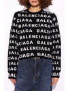 intarsia all-over logo crew neck knit top black - BALENCIAGA - BALAAN 2