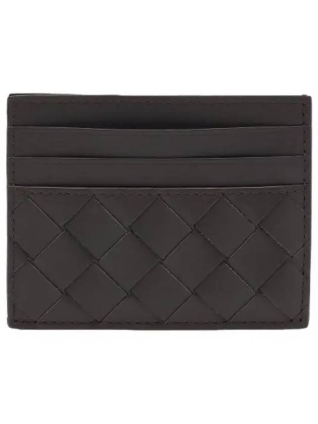 Intrecciato card case dark brown wallet - BOTTEGA VENETA - BALAAN 1
