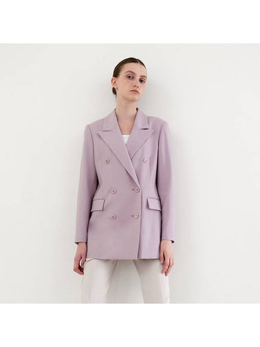 Peak Drape Wool DoubleJacket Lavender - SUBSET - BALAAN 1