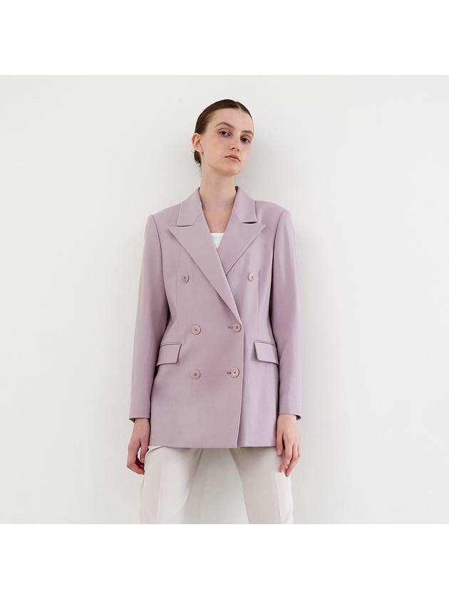 Peak Drape Wool DoubleJacket Lavender - SUBSET - BALAAN 2