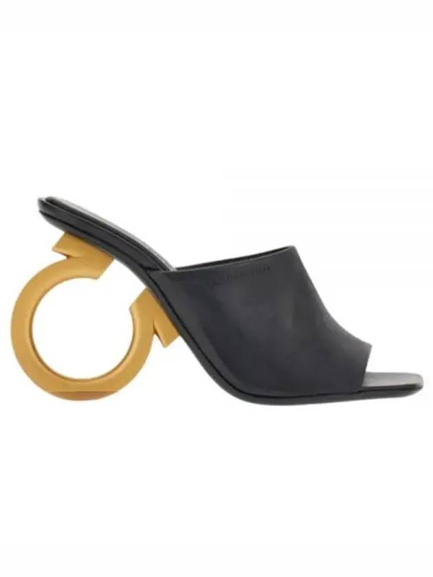 Salvatore Elina sandals heels black - SALVATORE FERRAGAMO - BALAAN.