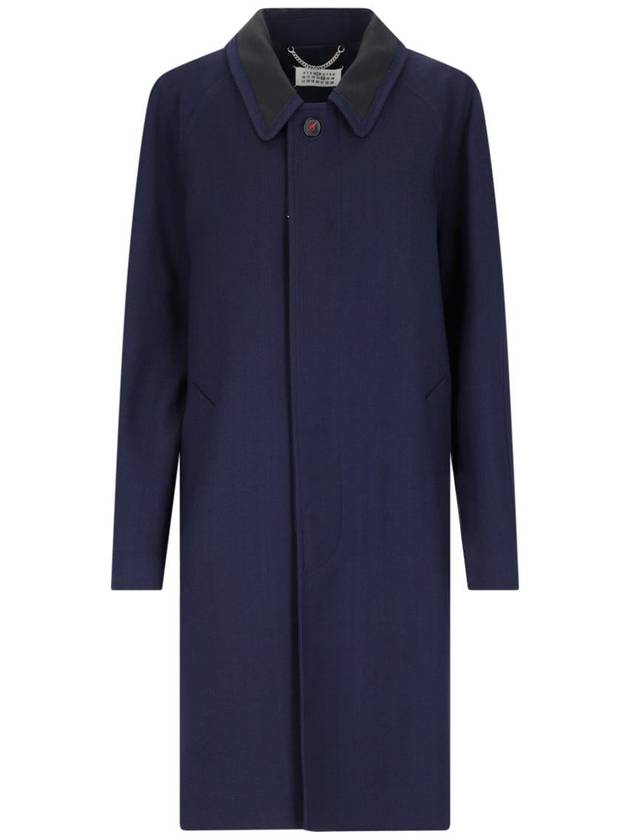 Wool Viscose Single Coat Navy - MAISON MARGIELA - BALAAN 2