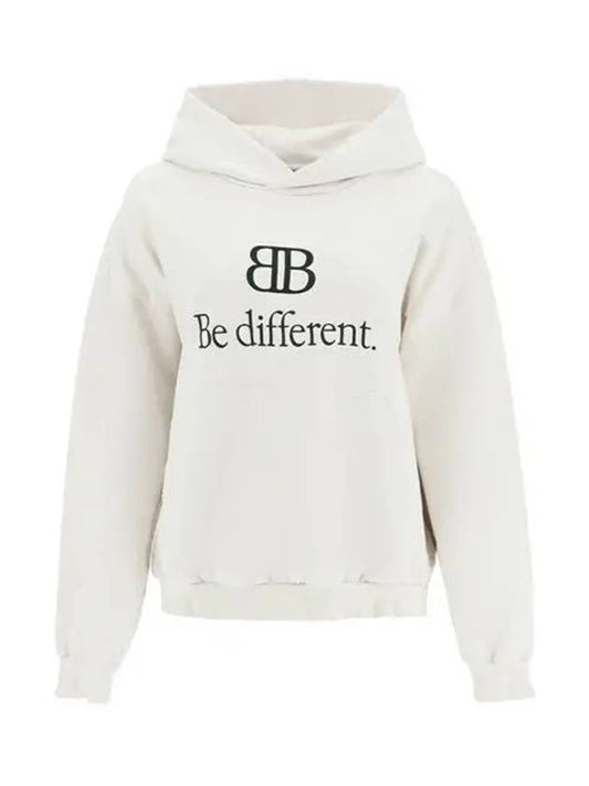 BB logo print hooded top cream - BALENCIAGA - BALAAN 2