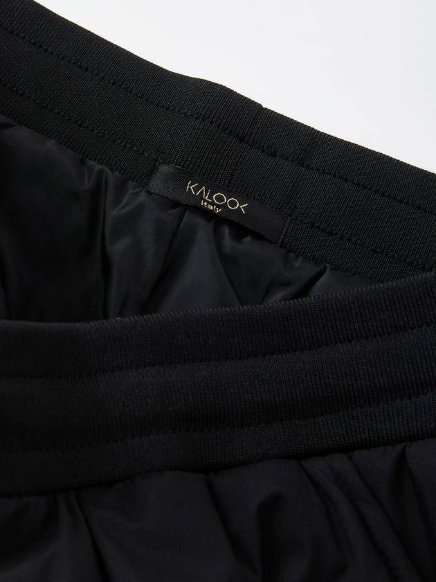 Quilted Duck Down Jogger Banding Padded Straight Pants Black - IKALOOOK - BALAAN 8