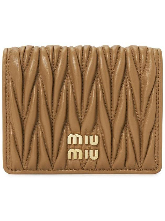 Matelasse Leather Half Wallet Caramel - MIU MIU - BALAAN 2