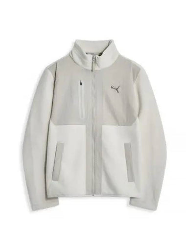 Active Fleece Bonded Zip-Up Jacket White - PUMA - BALAAN 1