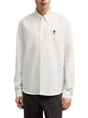 De Coech Long Sleeve Shirt White - AMI - BALAAN 3