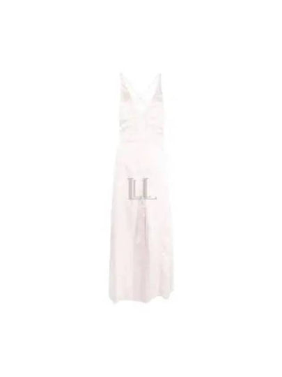 Women's Satin Long Dress Light Lilac - GANNI - BALAAN 2