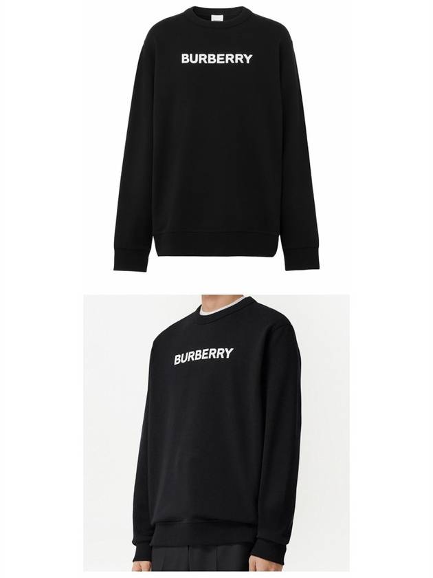 Front Logo Print Sweatshirt Black - BURBERRY - BALAAN 5