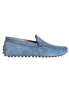 Gomino Nubuck Driving Shoes Light Blue - TOD'S - BALAAN.