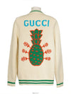 Pineapple Cotton Cardigan Ivory L 74466 - GUCCI - BALAAN 4