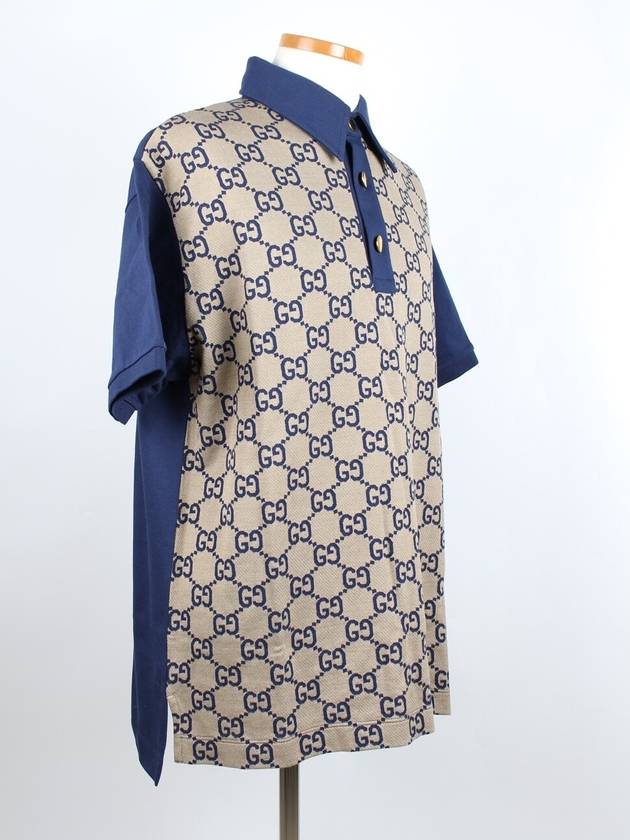 Jumbo GG jacquard silk blend polo shirt XL - GUCCI - BALAAN 7