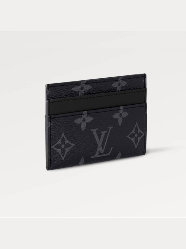 Monogram Eclipse Double Card Wallet Black - LOUIS VUITTON - BALAAN 5