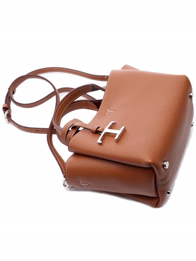 Micro Leather Tote Bag Brown - TOD'S - BALAAN 6