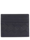 Intrecciato Leather Card Wallet Black - BOTTEGA VENETA - BALAAN 2