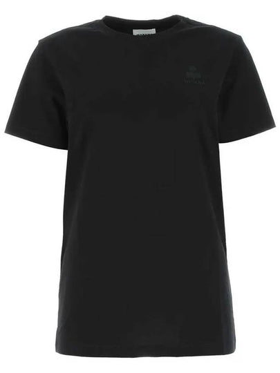 Aby Logo Short Sleeve T-Shirt Black - ISABEL MARANT - BALAAN 2