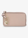 Alphabet Half Zipper Leather Card Wallet Pink - CHLOE - BALAAN 2