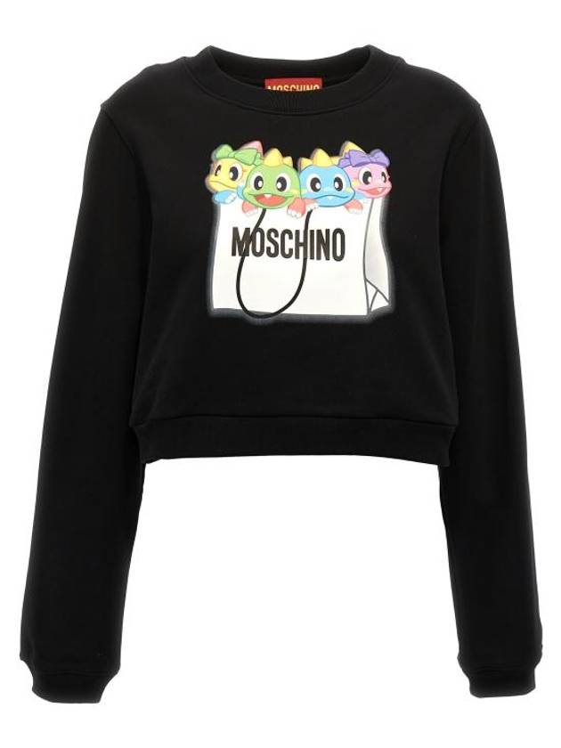 Hooded Sweatshirt A179910281555 Black - MOSCHINO - BALAAN 1