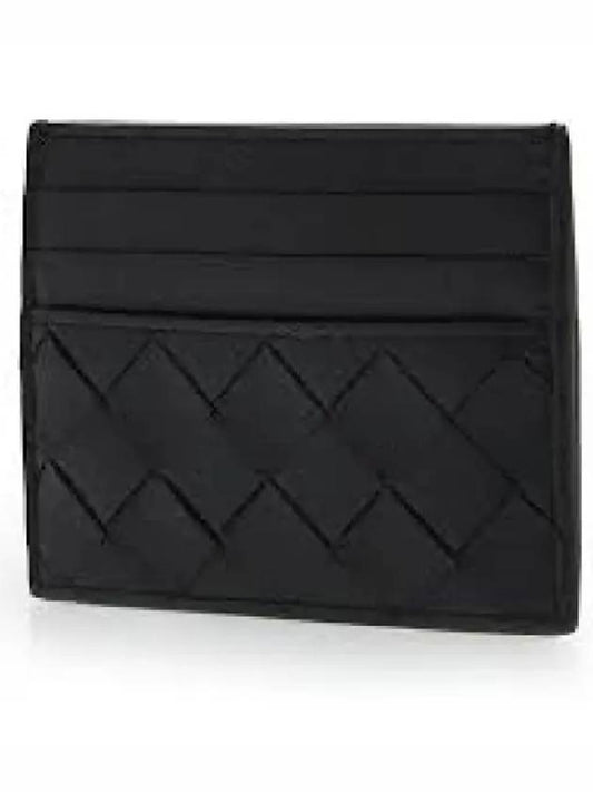 Intrecciato Leather Card Wallet Black - BOTTEGA VENETA - BALAAN 2