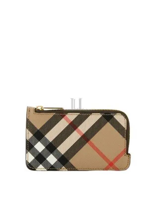 Check Corner Zipper Card Wallet Sand - BURBERRY - BALAAN 2