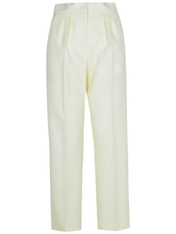 Max Mara 'Verbano' White Virgin Wool Pants - MAX MARA - BALAAN 1