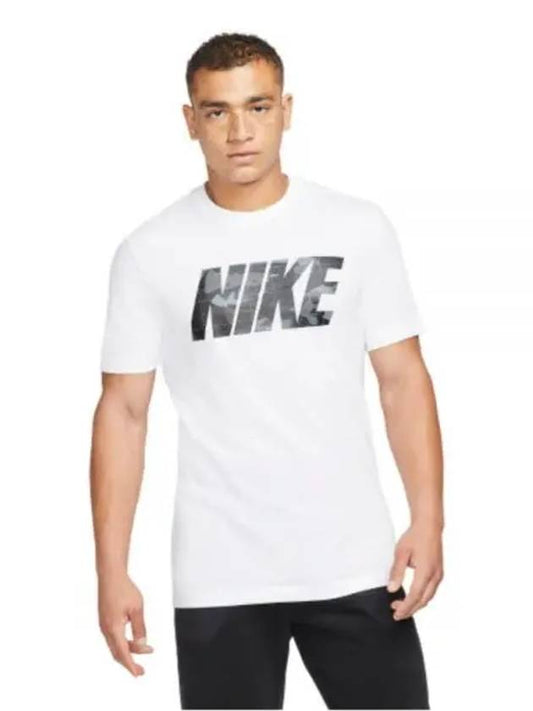 Men's Dri-Fit Camo Logo Short Sleeve T-Shirt White - NIKE - BALAAN 2