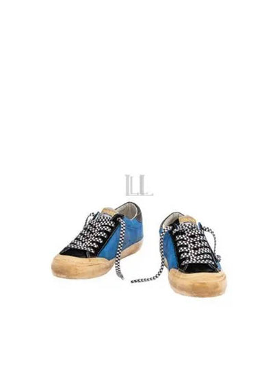 Superstar Patch Low Top Sneakers Blue - GOLDEN GOOSE - BALAAN 2