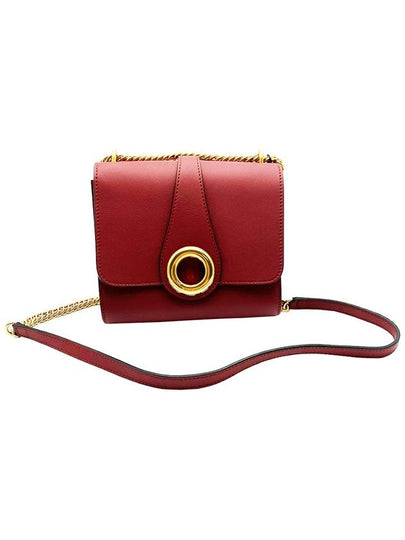 Burberry 4078982 Red Crimson Leather Grommet Detail Cross Bag - BURBERRY - BALAAN 2