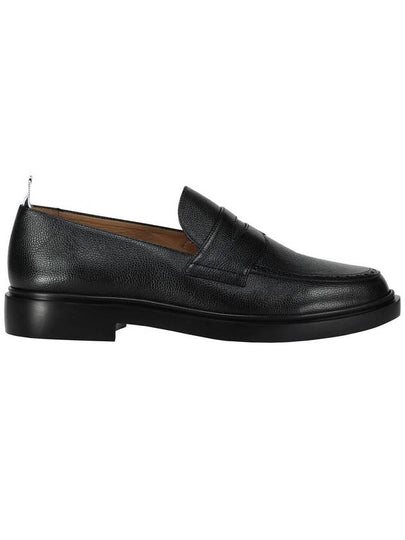 Pebble Grain Rubber Sole Penny Loafer Black - THOM BROWNE - BALAAN 2