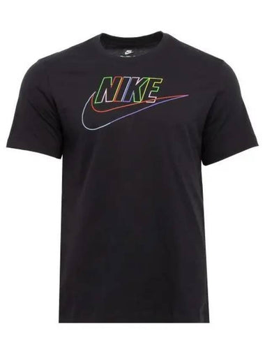 Sportswear Logo Print Club Short Sleeve T-Shirt Black - NIKE - BALAAN 1