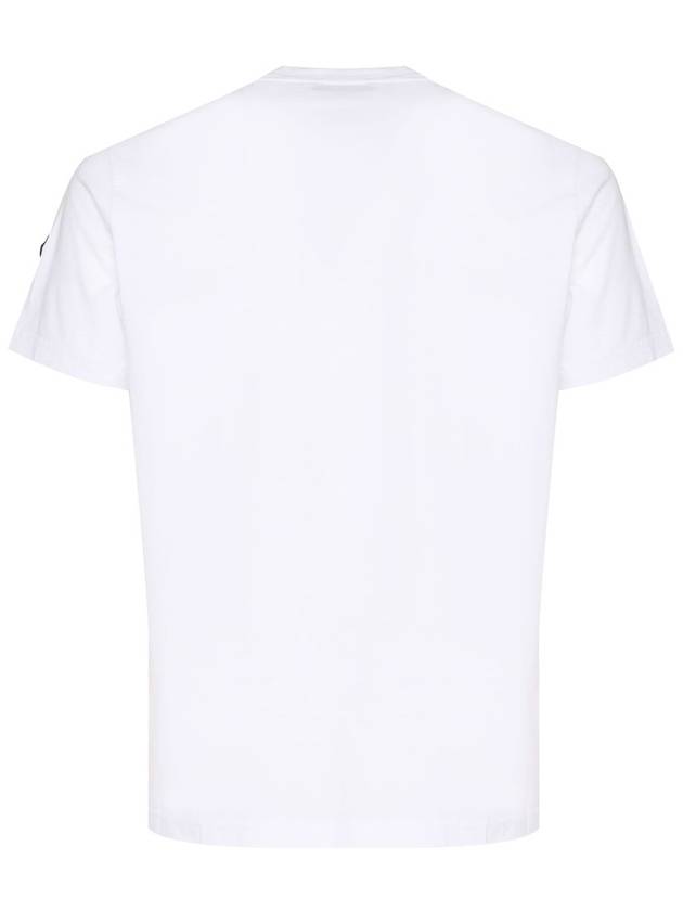 Logo Print Cotton Short Sleeve T-Shirt White - MONCLER - BALAAN 3