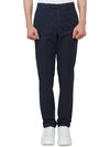 Men's Cotton Blend Straight Pants Navy - DRUMOHR - BALAAN 1