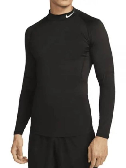 Pro Dri-Fit Fitness Mock Neck Long Sleeve T-Shirt Black - NIKE - BALAAN 2