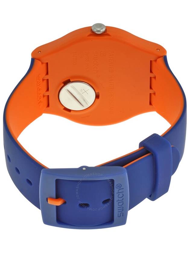 Swatch Myrtil-Tech Solid Blue and Orange Skeleton  Dial Blue Silicone Unisex Watch SUOO102 - SWATCH - BALAAN 3