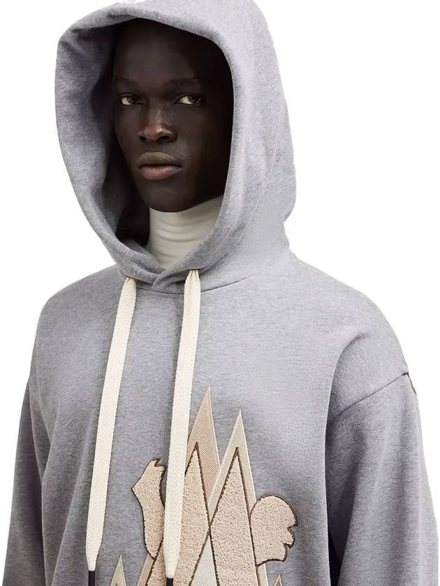 Grenoble Mountain Logo Hood Gray - MONCLER - BALAAN 5