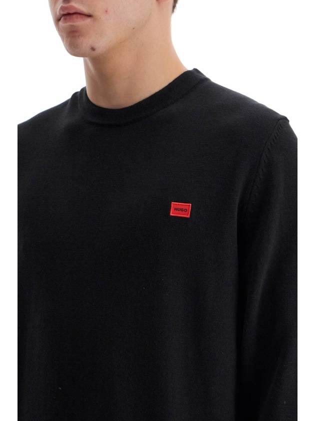 Cotton Red Logo Label Knit Top Black - HUGO BOSS - BALAAN 5