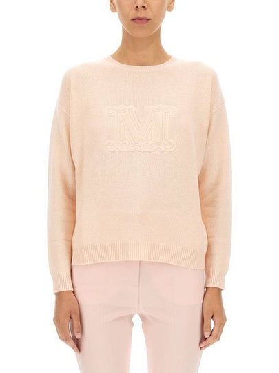 Aster M Logo Cashmere Knit Top Nude - MAX MARA - BALAAN 2