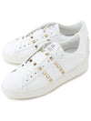 Untitled Rockstud Leather Low Top Sneakers White - VALENTINO - BALAAN 2