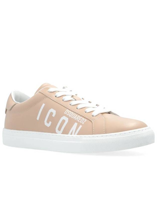 Women Logo Icon Low Top Sneakers Beige - DSQUARED2 - BALAAN 5