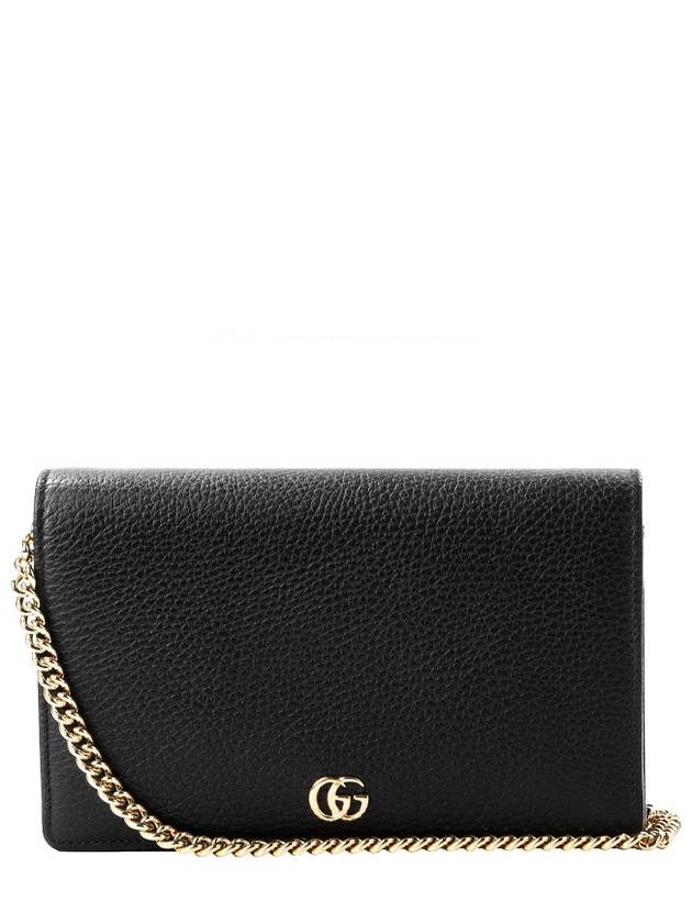 Women's GG Marmont Chain Cross Bag Black - GUCCI - BALAAN 2