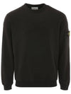 Stretch Cotton Fleece Mock Turtleneck Sweatshirt Black - STONE ISLAND - BALAAN 3