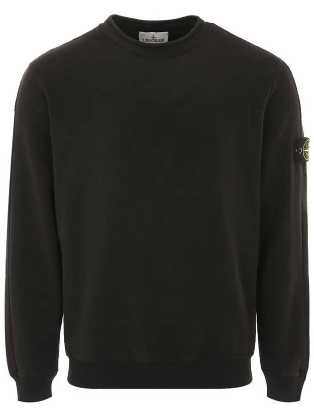 Stretch Cotton Fleece Mock Turtleneck Sweatshirt Black - STONE ISLAND - BALAAN 2