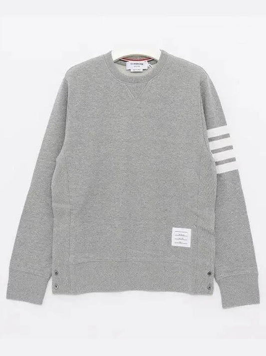 4 Bar Loopback Jersey Sweatshirt Light Grey - THOM BROWNE - BALAAN 2