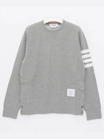 4 Bar Loopback Jersey Sweatshirt Light Grey - THOM BROWNE - BALAAN 2