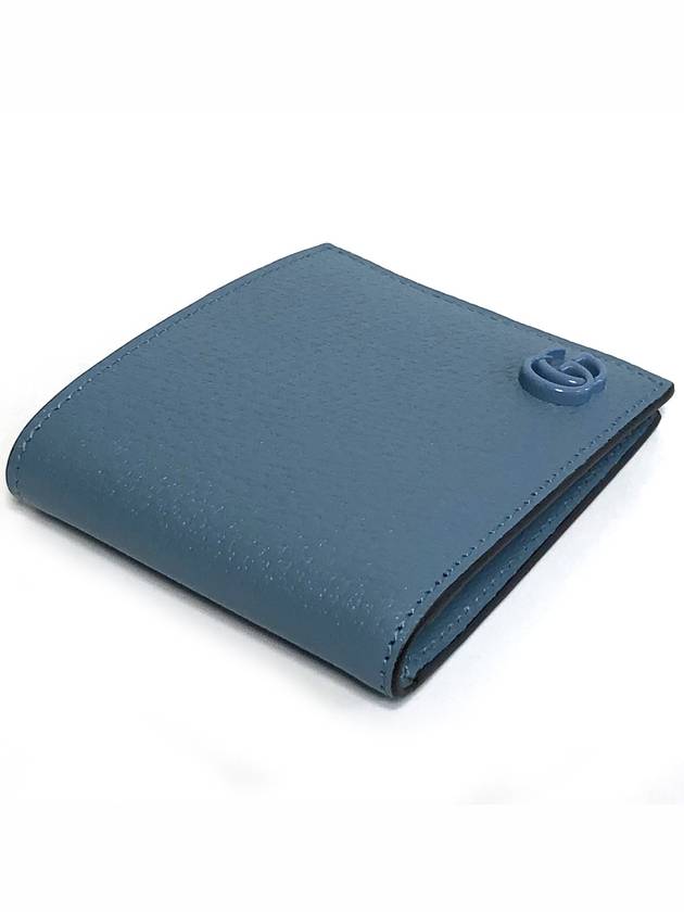 GG Marmont Leather Half Wallet Light Blue - GUCCI - BALAAN 4