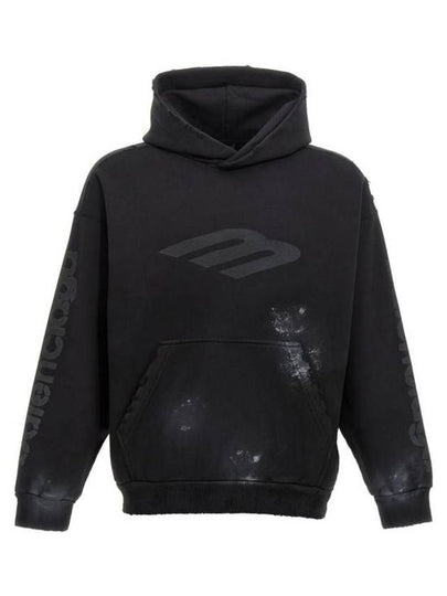 Logo Print Hoodie Black - BALENCIAGA - BALAAN 2