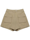 Cargo Banding Out Pocket Shorts Pants Women BEIGE - 20THHOLE - BALAAN 2