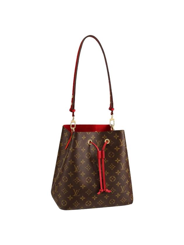 Neonoe M Monogram Coquelicot Bucket Bag Brown Red - LOUIS VUITTON - BALAAN.