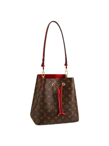 Monogram Neonoe Bucket Bag Brown Red - LOUIS VUITTON - BALAAN 1